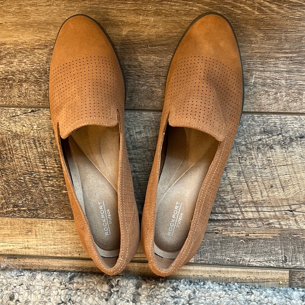 Rockport suede perforated loafers